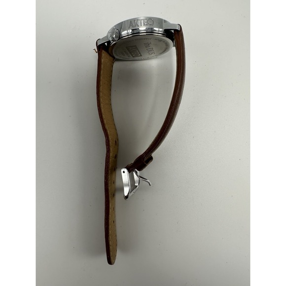 Akteo Baker Themed Watch New Battery JC Mareschal 32MM 7.5" Leather Band N60 - Picture 11 of 12